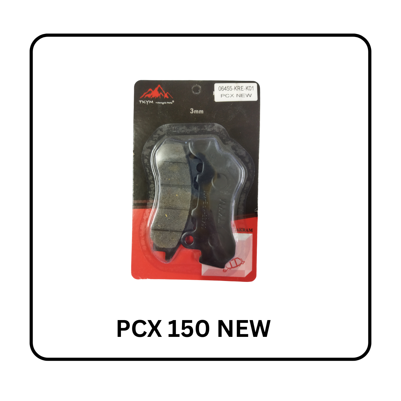 DISC PAD DEPAN PCX150 NEW TEBAL 3MM