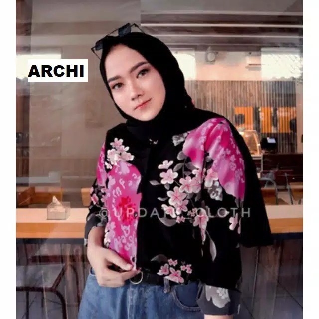 DIYA KEMEJA MONALISA MOTIF WANITA SUNRISE CHILIES LILY 3