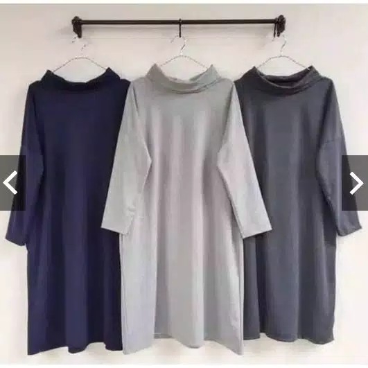 DRESS ARSIYA POLOS JUMBO KRAH TINGGI 4