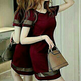 DRESS FASHION MAROON