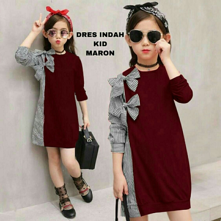 DRESS INDAH KID MAROON