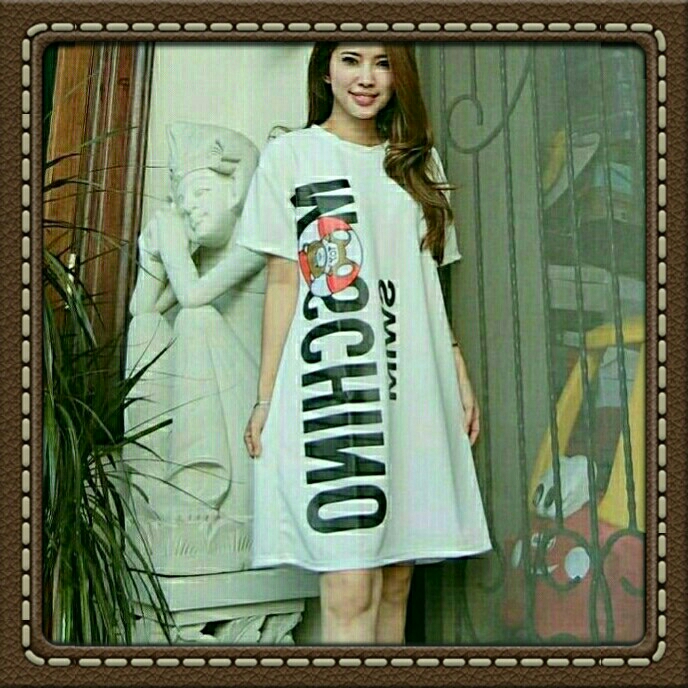 DRESS MOSCHINO WHITE