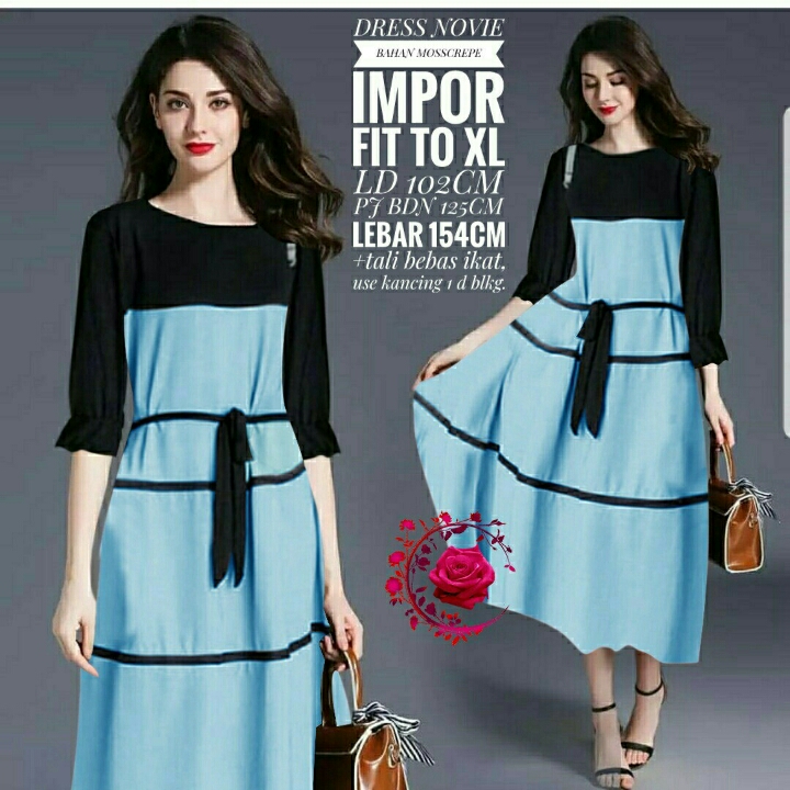 DRESS NOVIE BIRU