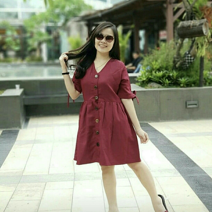 DRESS OLIVE MAROON