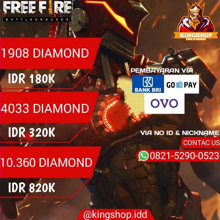 Daftar Harga Diamond Free Fire 2