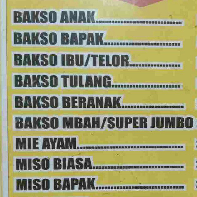 Daftar Menu