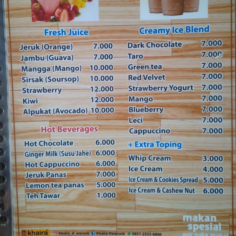 Daftar Menu 2 3