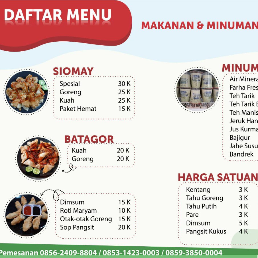 Daftar Menu Lengkap