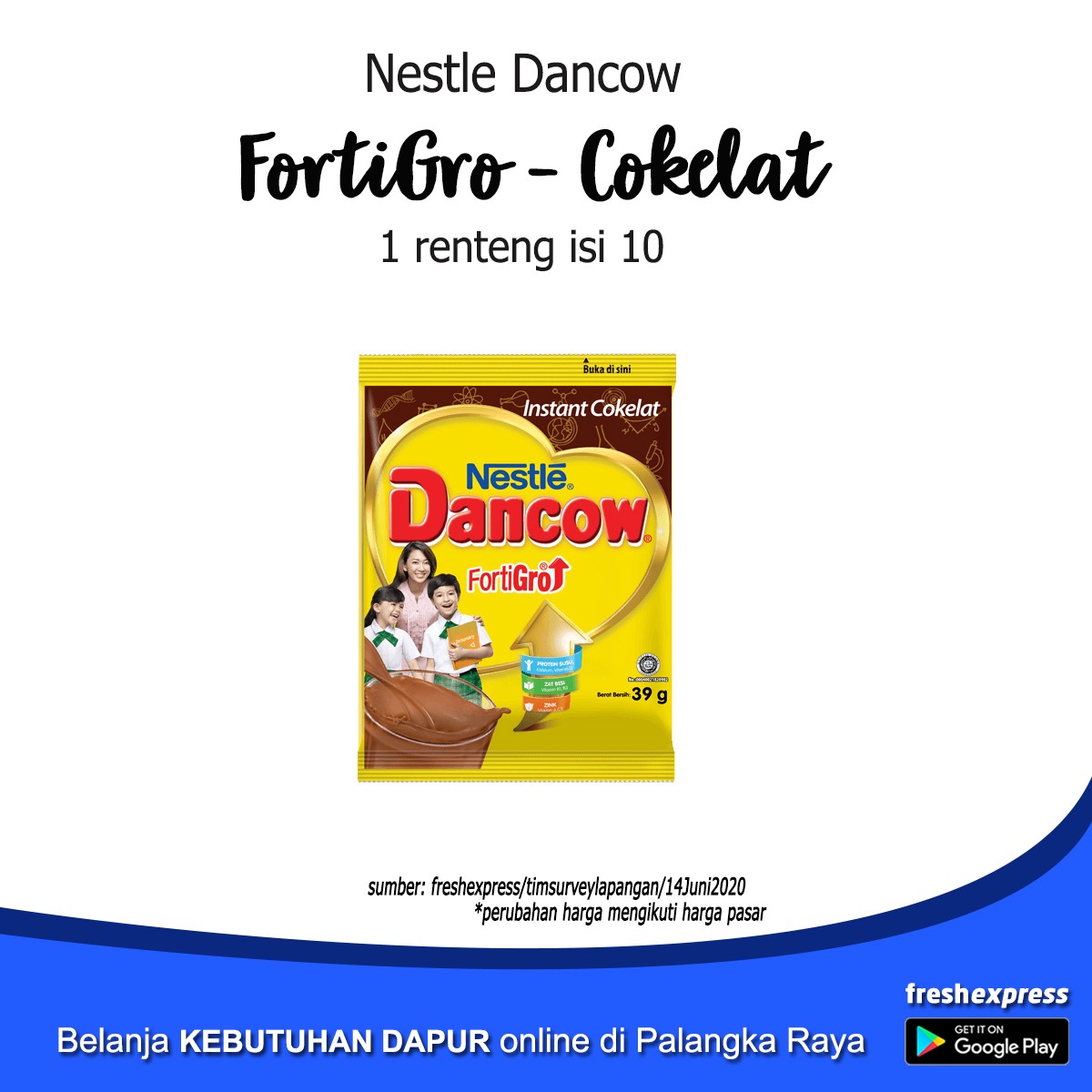 Nestle Dancow Fortigro Instant Coklat Isi 10