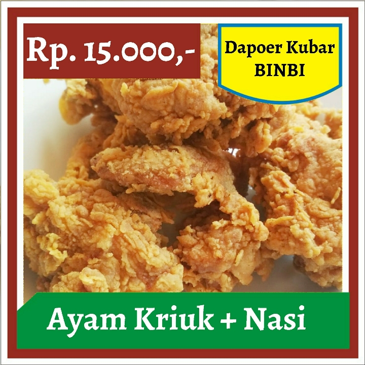 Dapoer Kubar Binbi-Ayam Kriuk dan Nasi