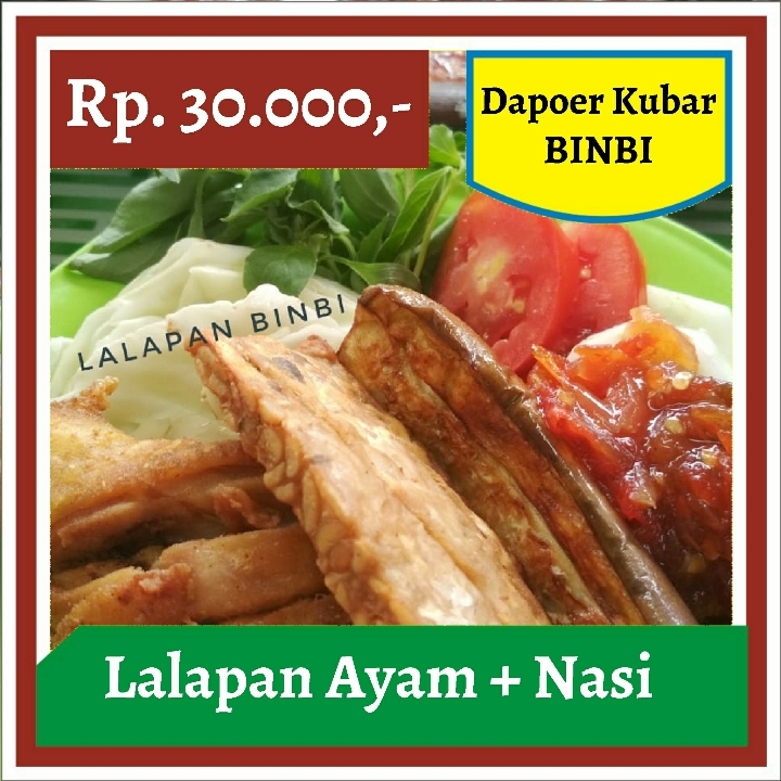 Dapoer Kubar Binbi-Lalapan Ayam dan Nasi