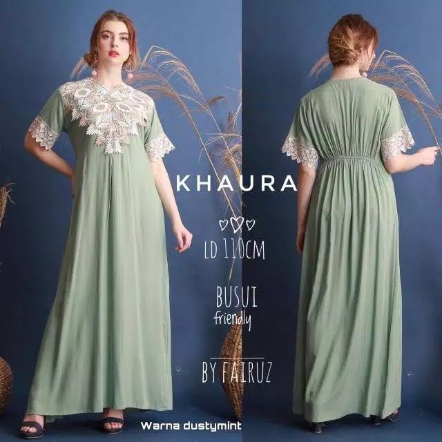 Daster Arab Khaura By Fairuz ORI DustyMint