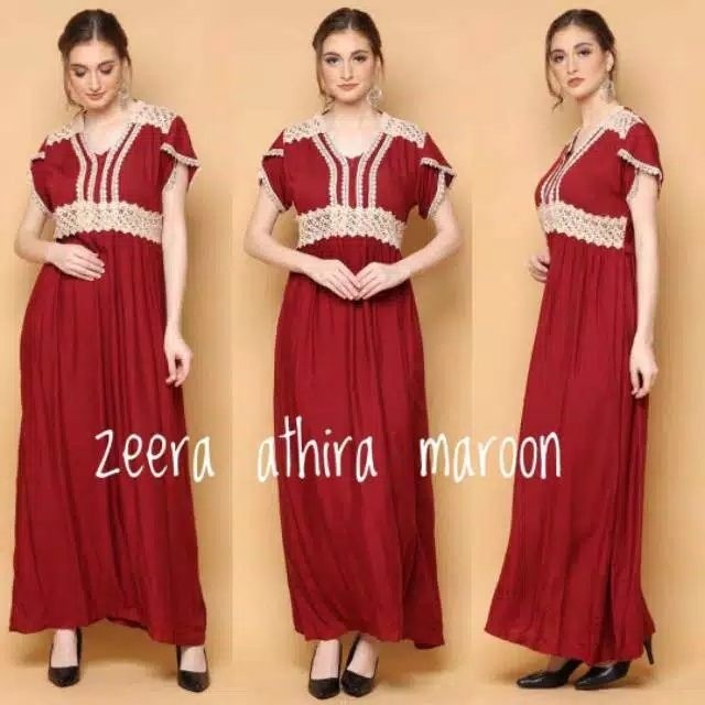 Daster Arab Zeera Athira ORI Maroon