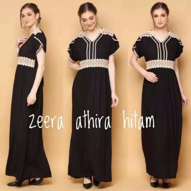 Daster Arab Zeera Athira ORI Hitam