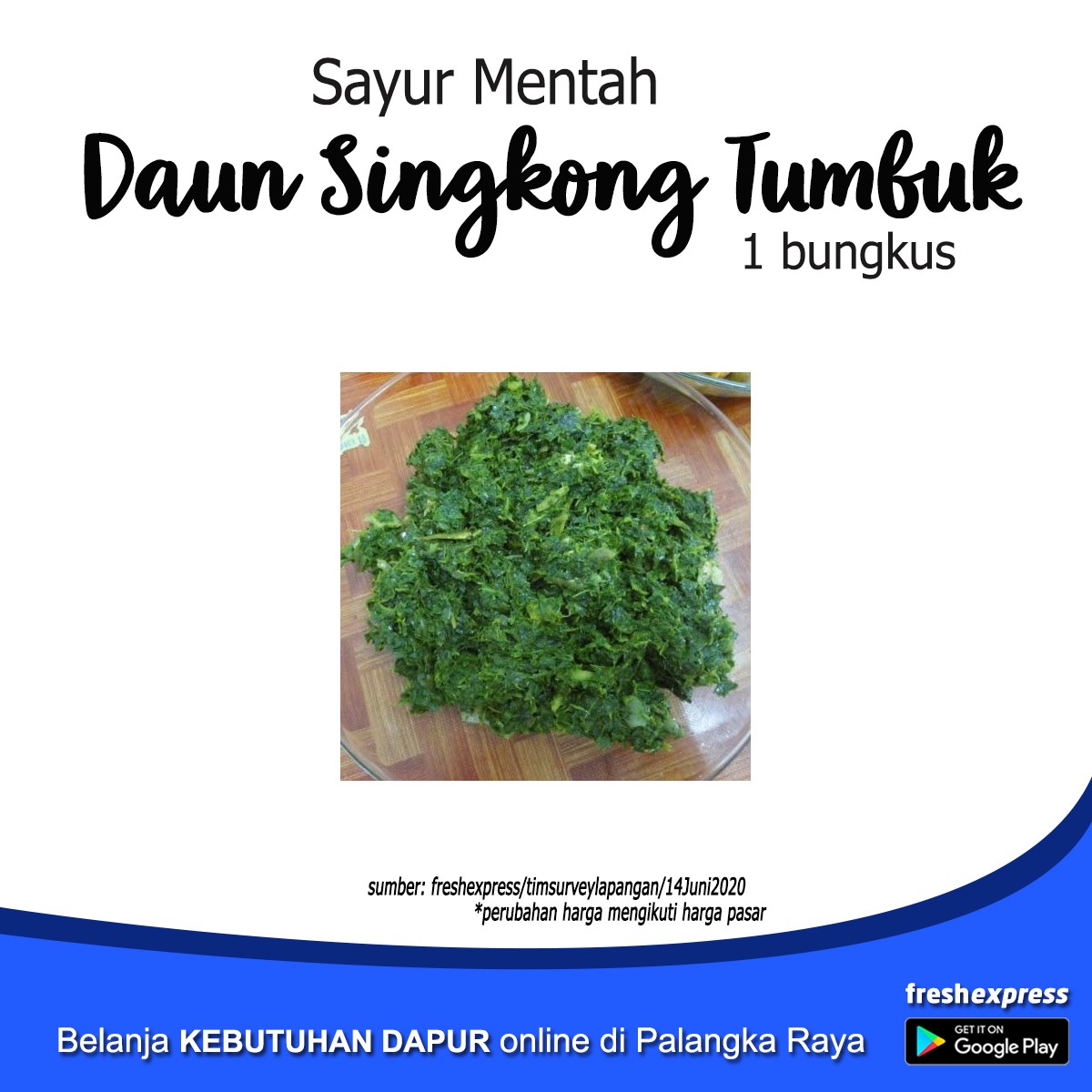 Daun Singkong Tumbuk 1 Bungkus