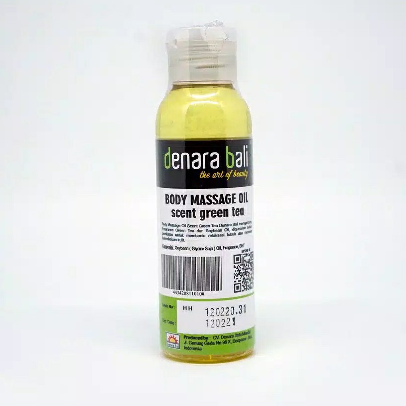 Denara Bali Body Massage Oil Minyak Pijat Greean Tea 100ml 2