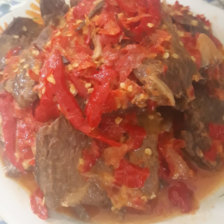 Dendeng  Daging Khas Minang Pake Nasi