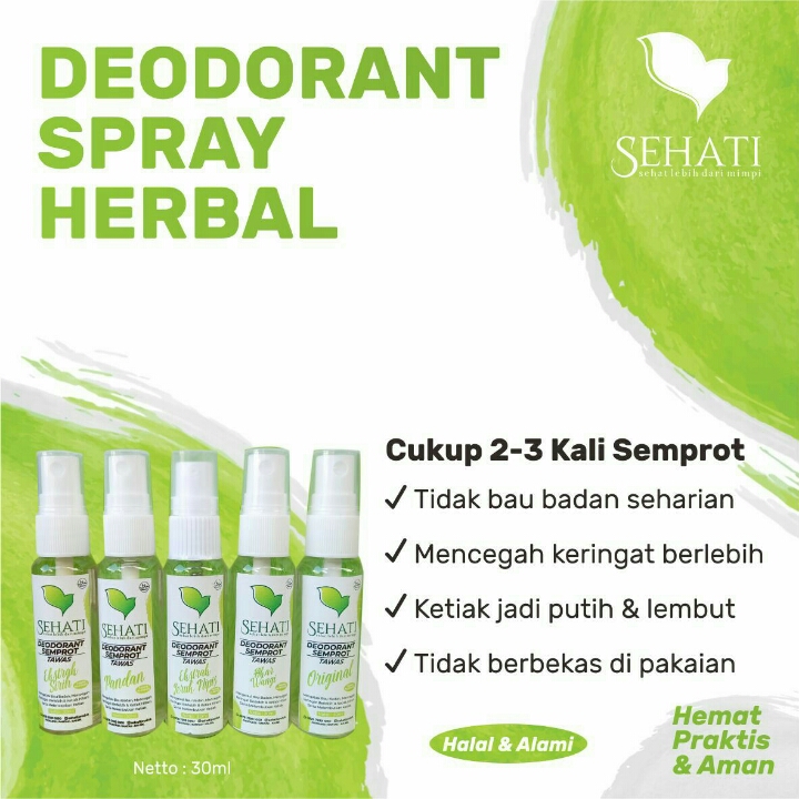 Deodorant Spray Herbal Sehati 30 ml