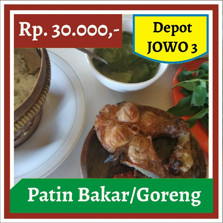 Depot Jowo 3-Patin Bakar atau Goreng