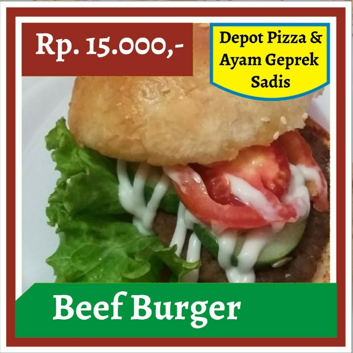 Depot Pizza dan Ayam Geprek Sadis-Beef Burger