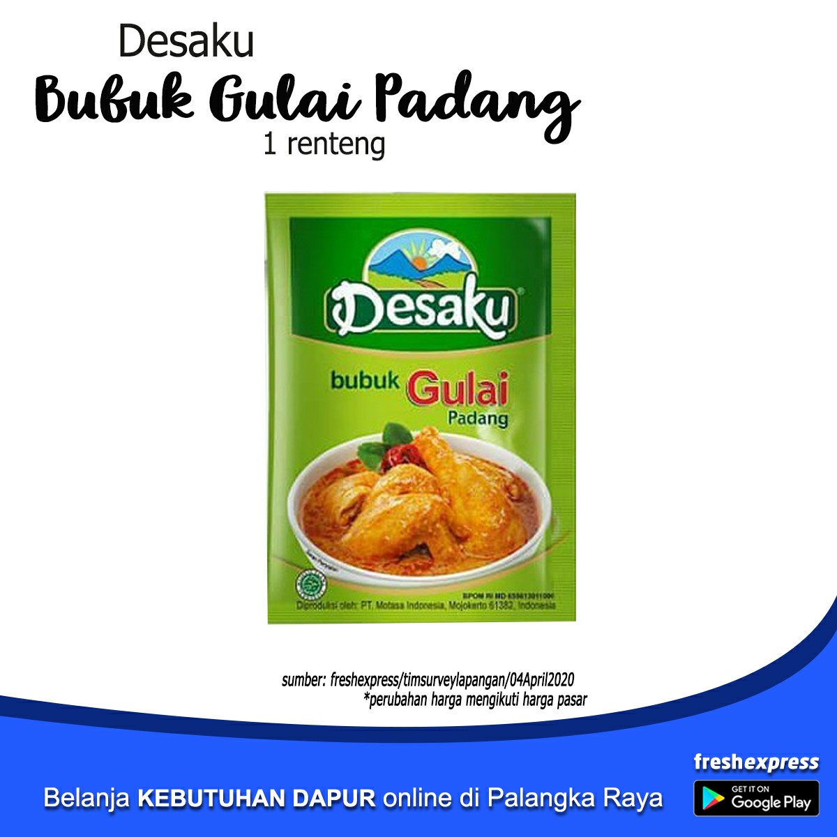 Desaku Bubuk Gulai Padang 1 Renteng