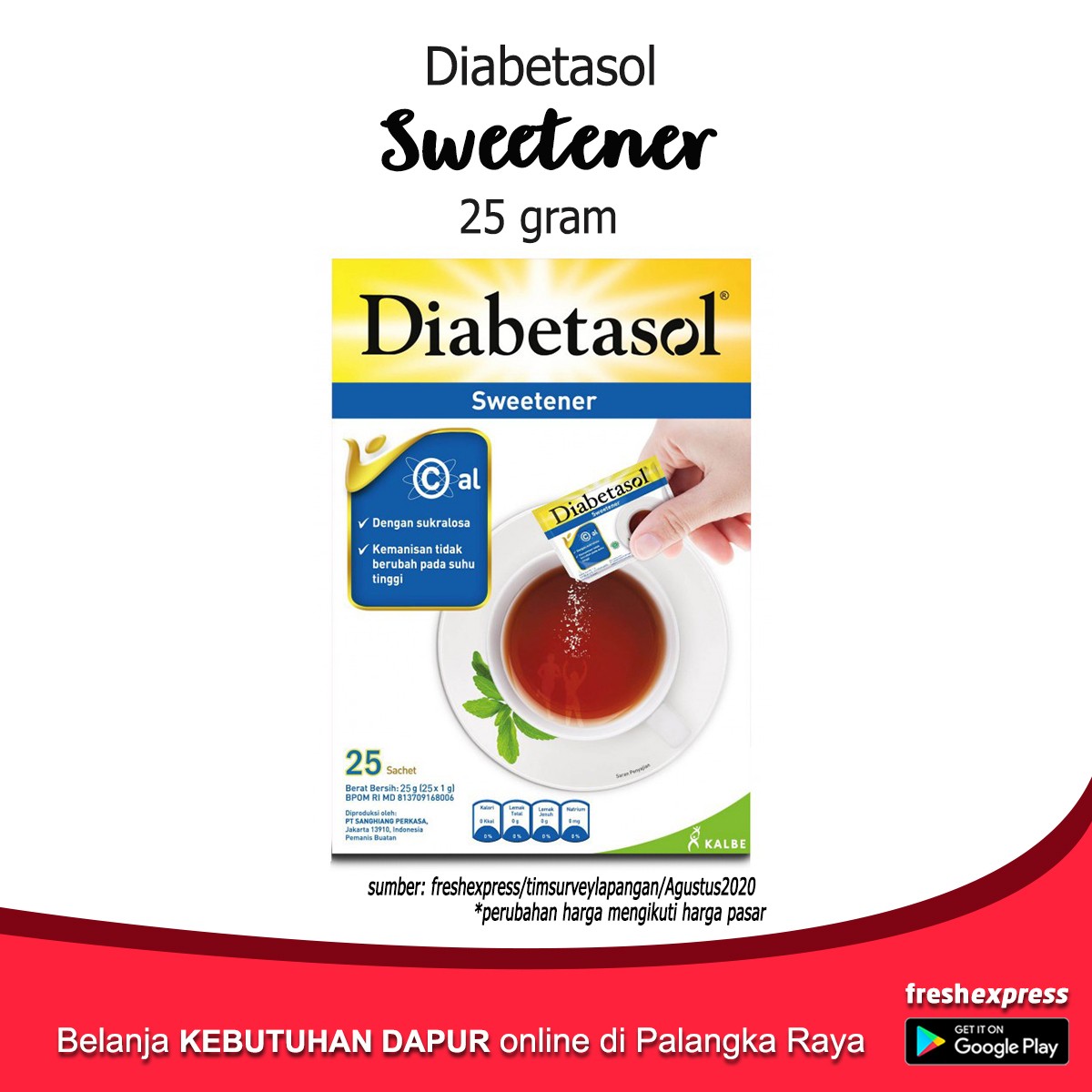 Diabetasol Sweetener 25 Gram