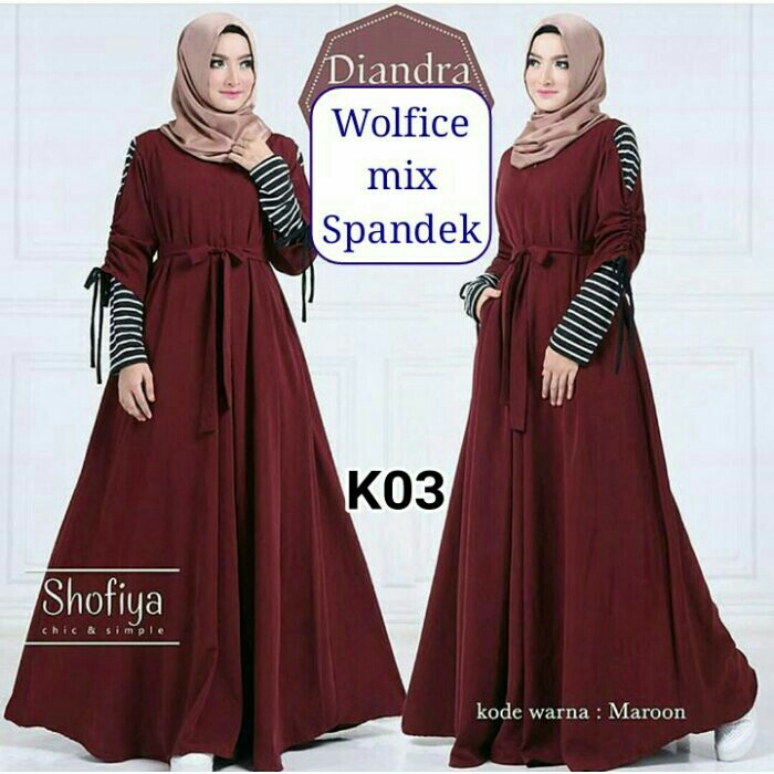 Diandra Dress Maroon