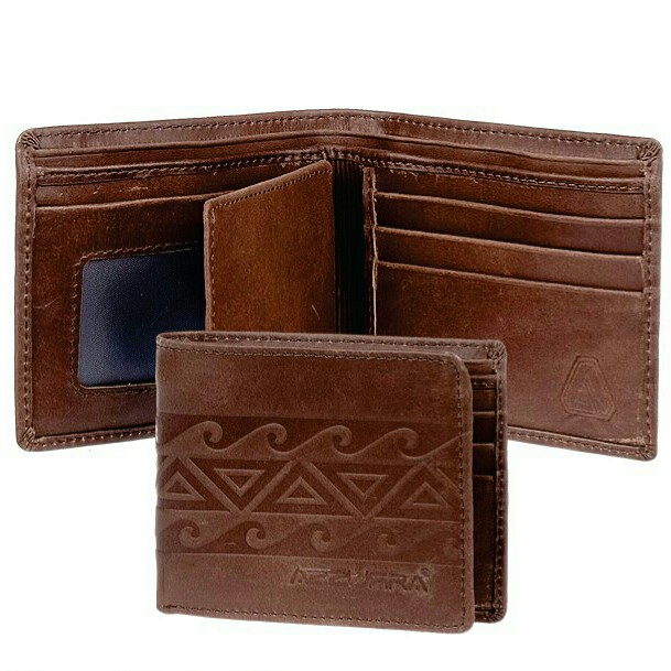 Dompet Casual Trendy Pria Kulit Coklat 344-47 Azzurra ASLI