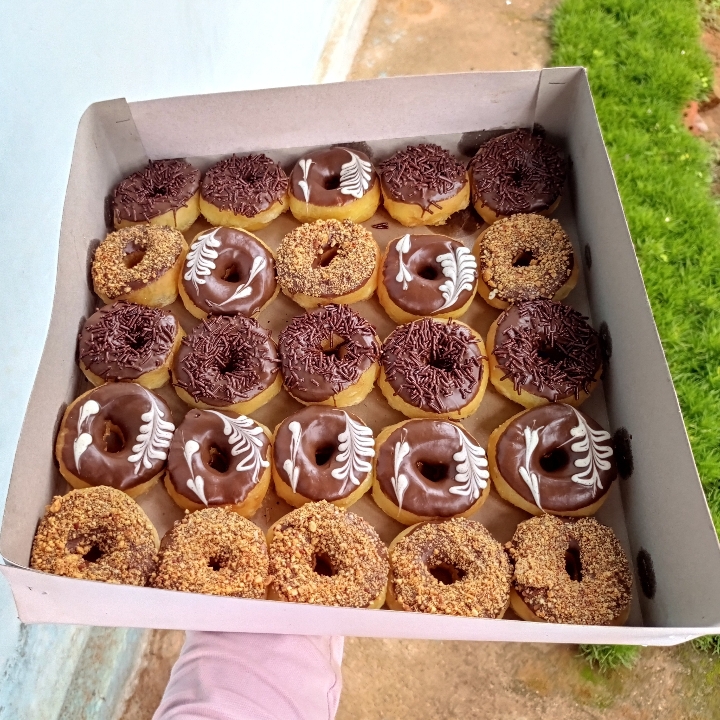 Donat Kentang Coklat Isi 25