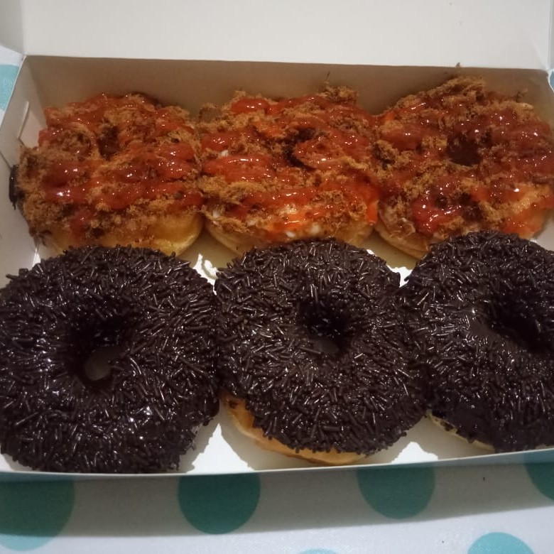 Donat Kentang Mini Aneka Mix Toping Abon