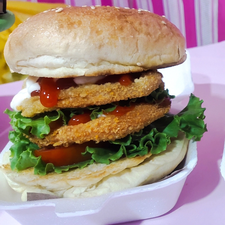 Double Chicken Crispy Burger