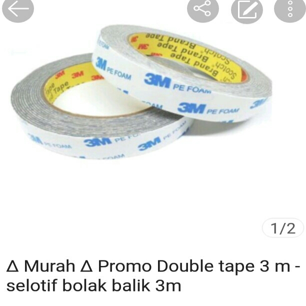 Double Tape 3 M Isolasi Bolak Balik 3M