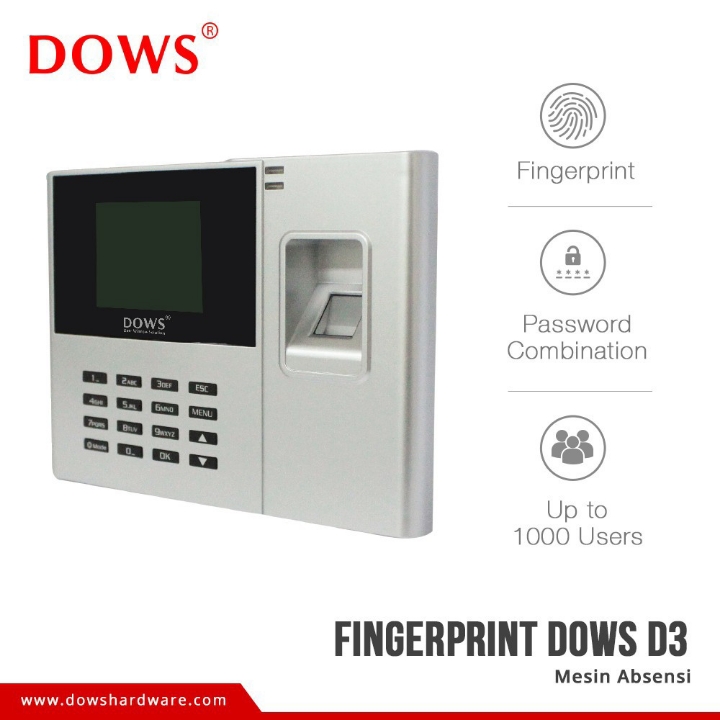 Dows D3 Mesin Absensi Fingerprint Dan Akses Kontrol 4