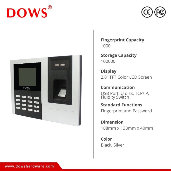 Dows D5 Mesin Absensi Fingerprint Dan Akses Kontrol 4