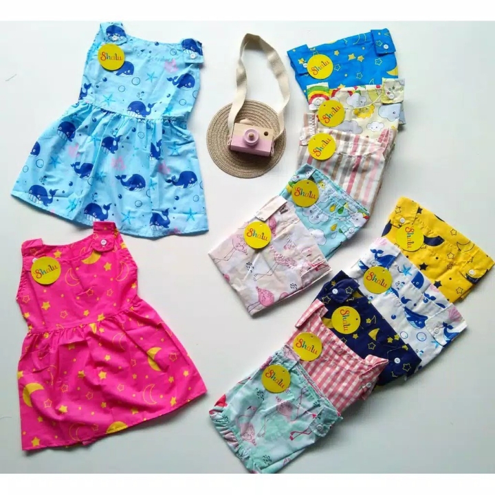 Dress Anak Perempuan - Dress kancing shalukids - Baju Anak Perempuan 2