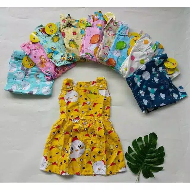 Dress Anak Perempuan - Dress kancing shalukids - Baju Anak Perempuan 3
