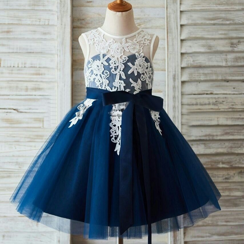 Dress Anvil Warna Navy Kisaran Usia 2-4tahun