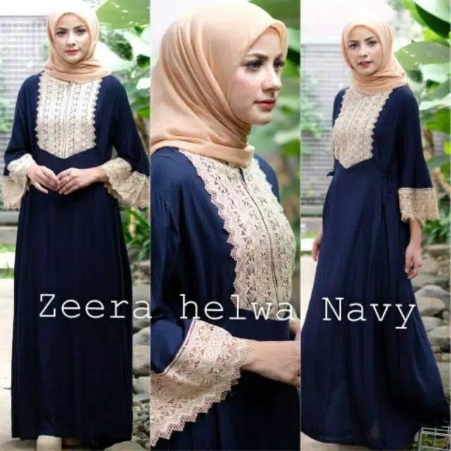 Dress Arab Zeera Helwa ORI Navy