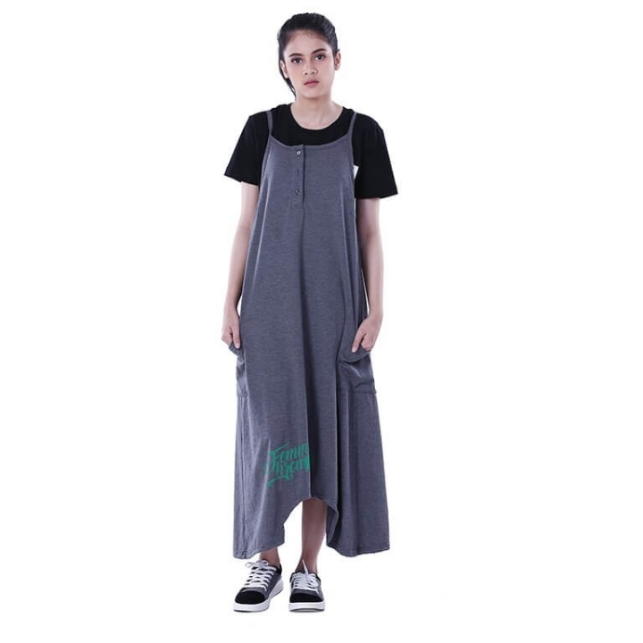 Dress Atasan Kasual Wanita Splat Dark Distro - H 3249