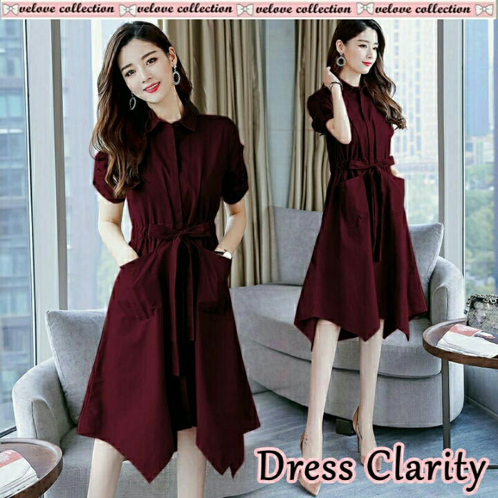 Dress Clarity Maroon