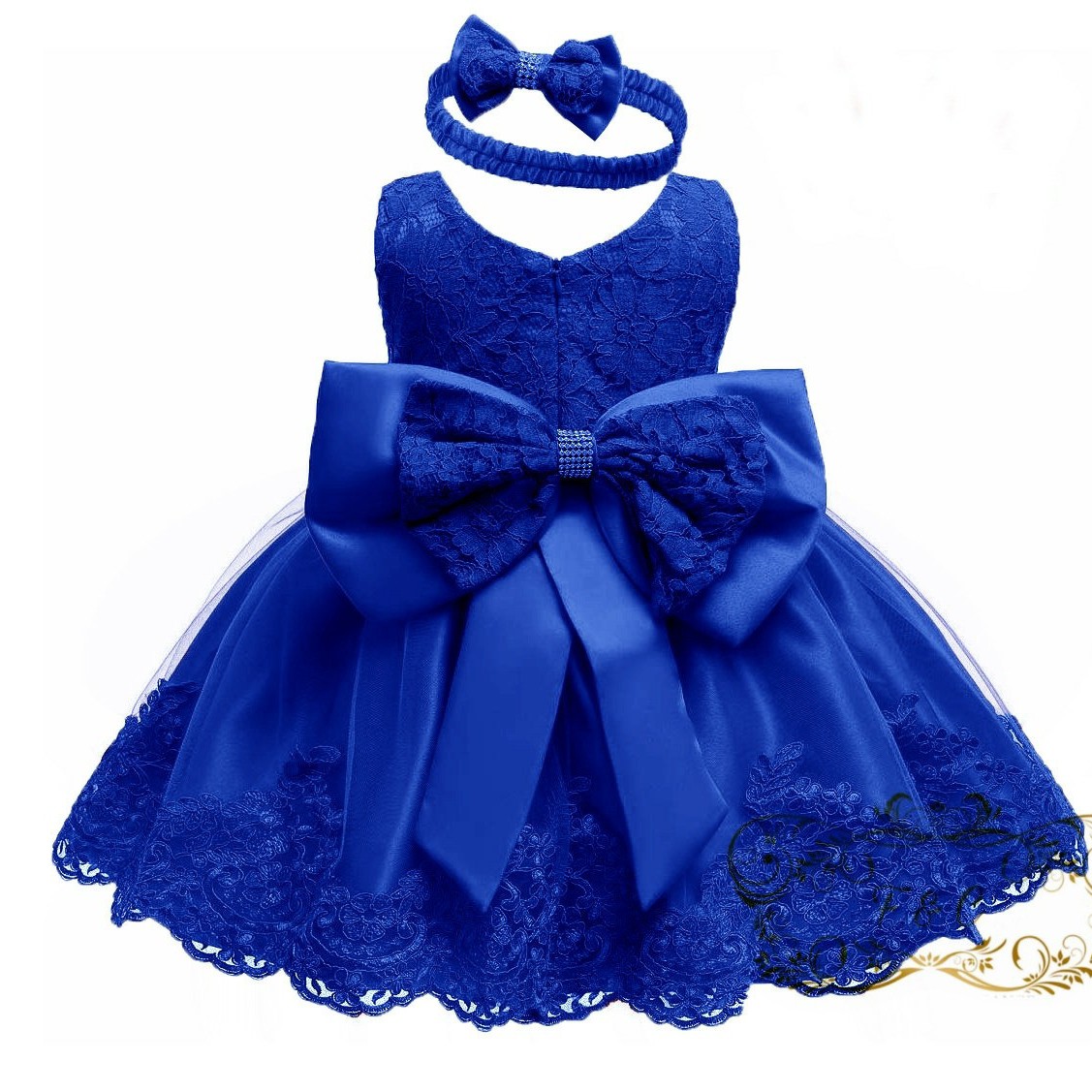 Dress Corry Biru Benhur Usia 3-5tahun