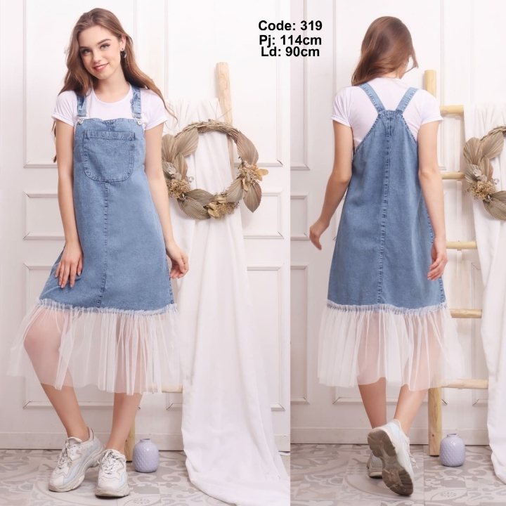 Dress Denim Combi 319