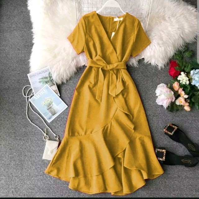 Dress Jewelia Mustard