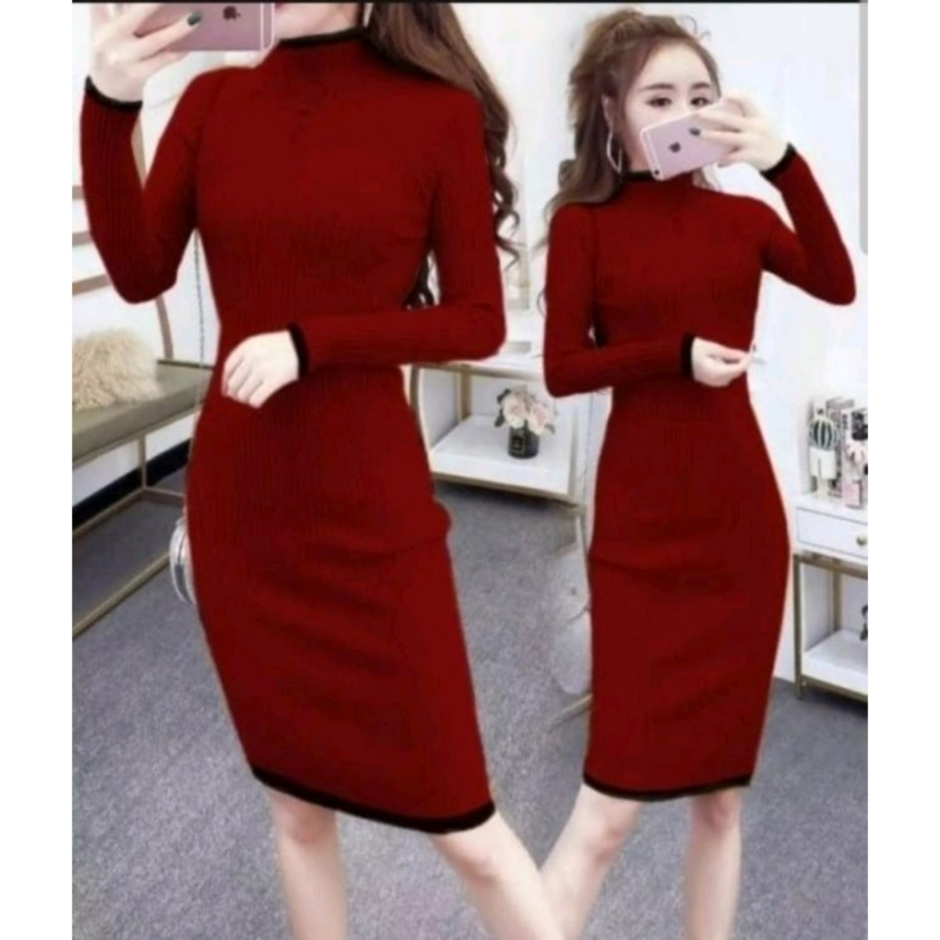 Dress Liberica Maroon