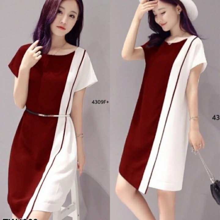 Dress Lucinta Maroon