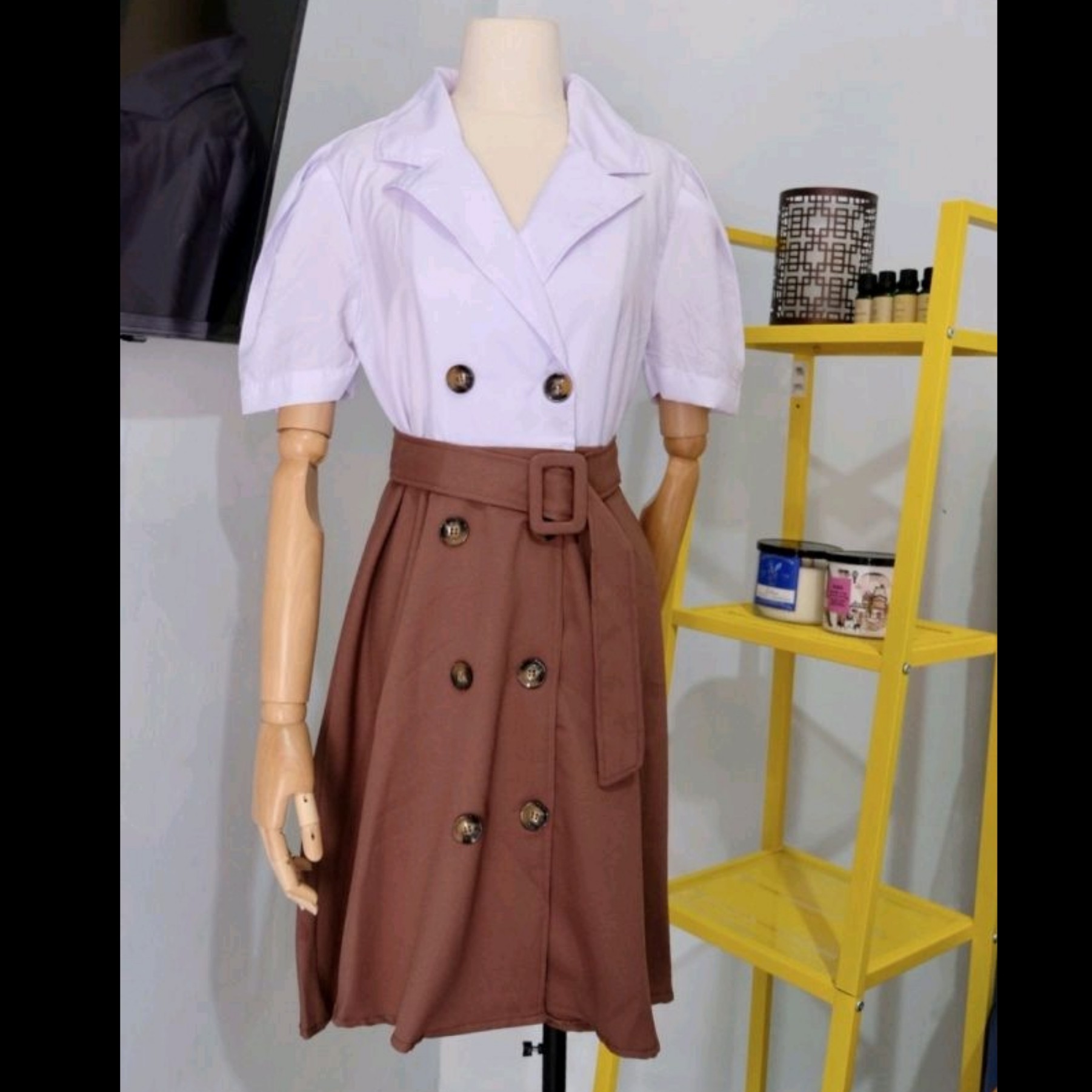 Dress Paramitha Burgundy Realpict