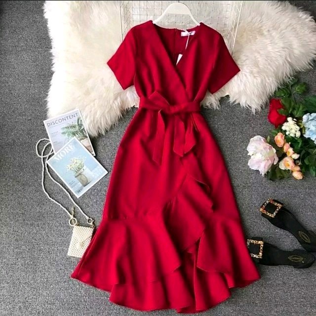 Dress Velna Maroon
