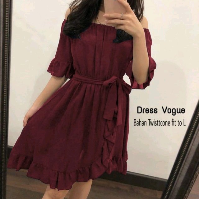 Dress Vogue Maroon