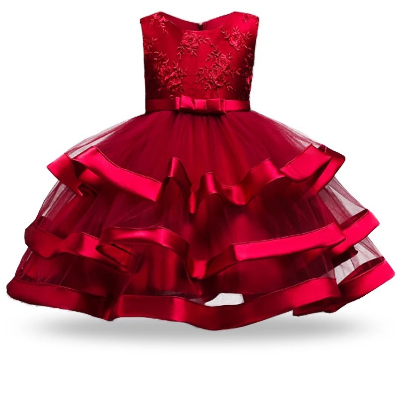 Dress Zizuka Warna Maroon Kisaran Usia 3-5tahun