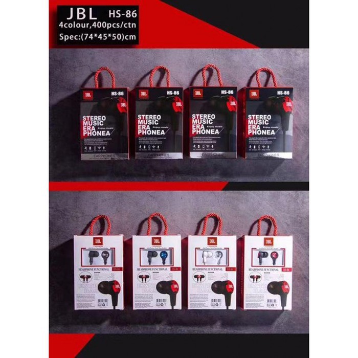EARPHONE JBL HS-86 SUPER BASS - KIT 2